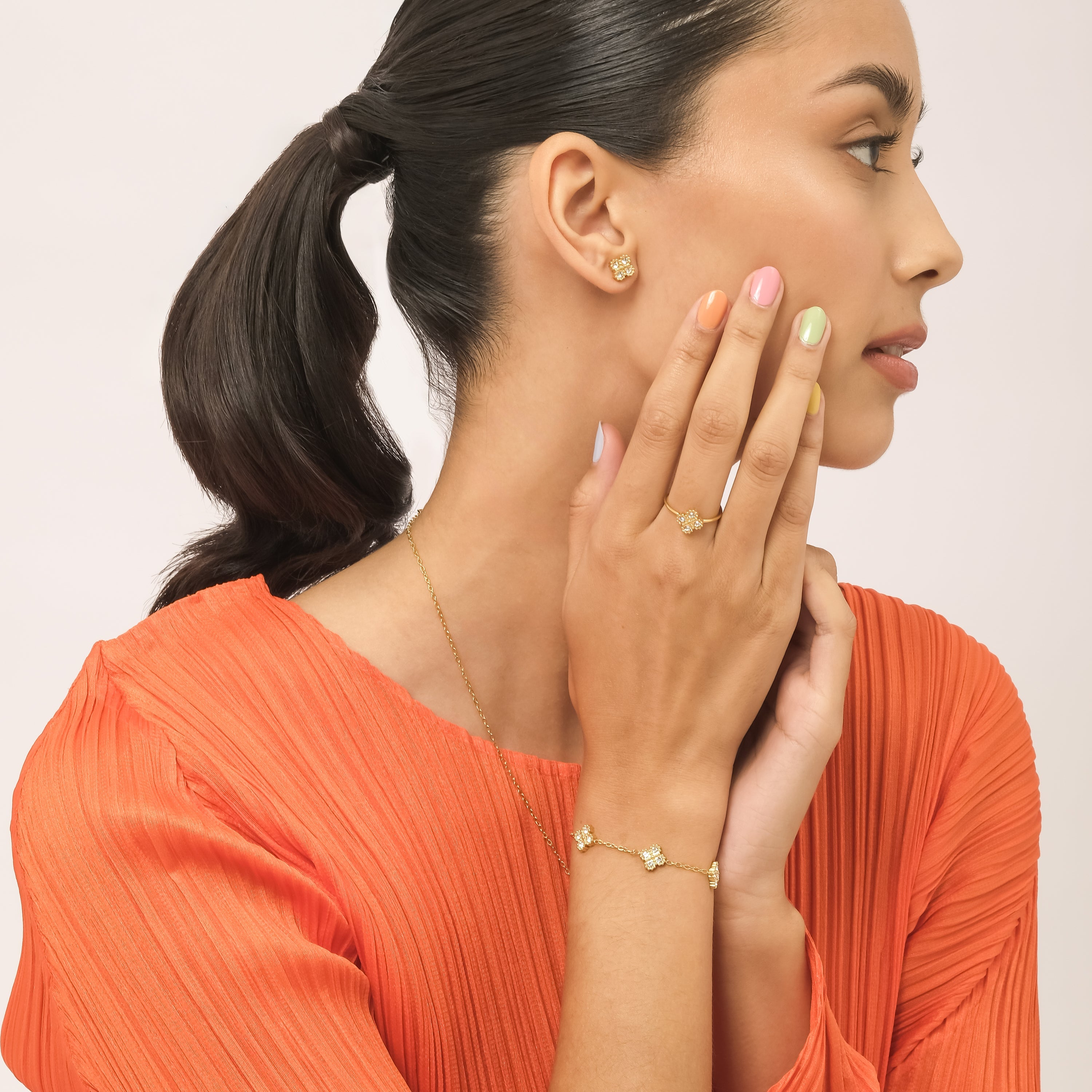 Calo Tiny CZ Bracelet (18K Gold Stainless Steel)