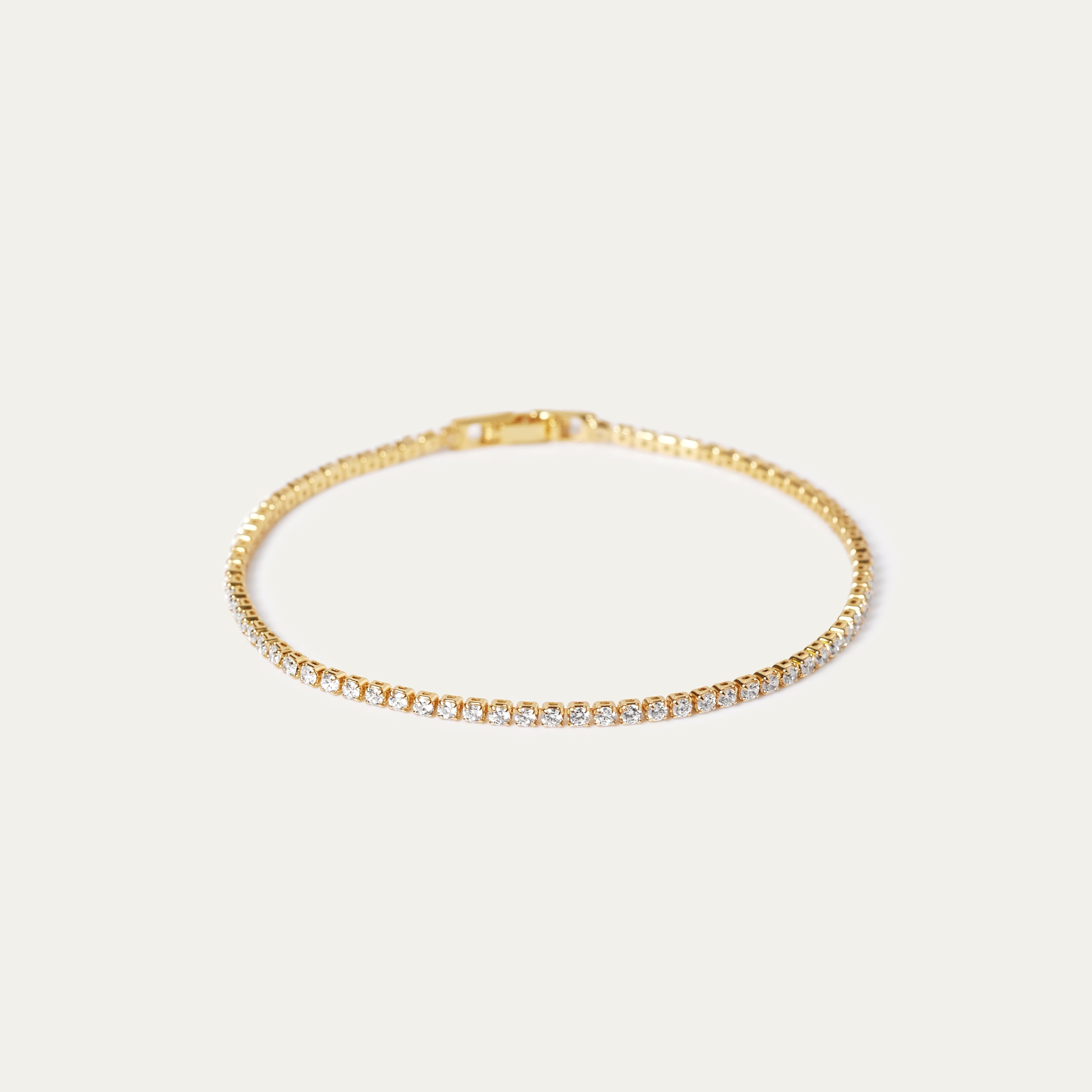 Tenisia Biggie CZ Bracelet (18K Gold Brass)