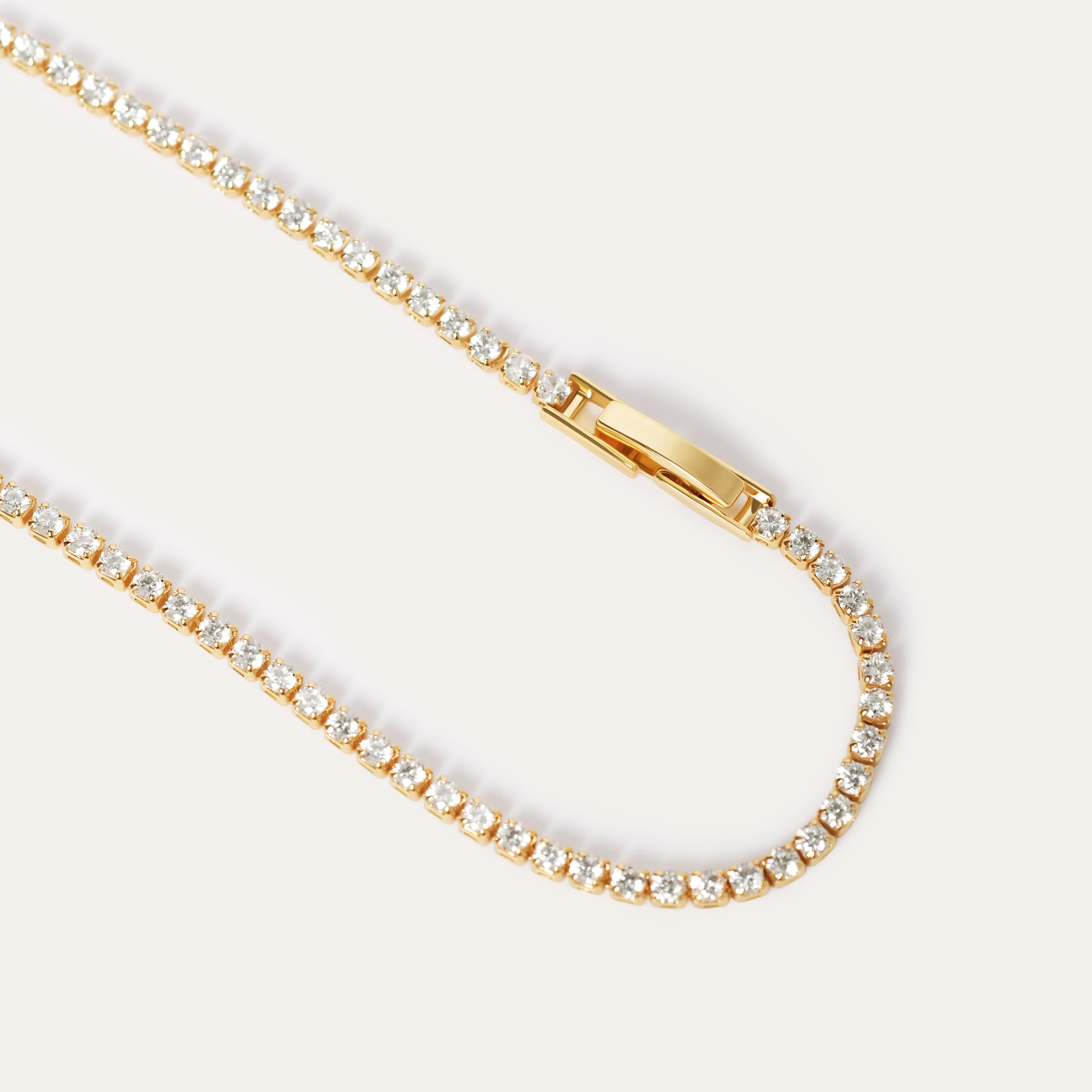 Tenisia Biggie CZ Bracelet (18K Gold Brass)